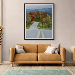 The Long and Winding Road to the Green Mountains Vermont Autumn Landscape