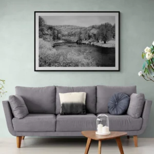Scenic New England Covered Bridge in the Autumn Infrared Photography