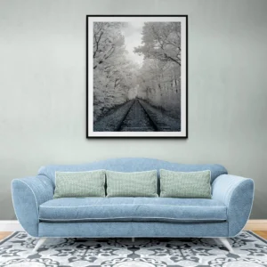 New England Train Tracks Photography: Color Infrared Art Print