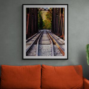 Going Somewhere? Train Trestle Bridge Autumn New England Color Photography 2 of 3